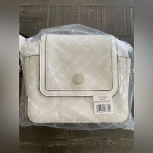 Steve Madden White BFERN crossbody bag with card holder
